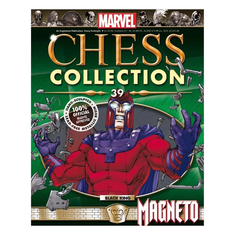 Conjunto de Xadrez Eaglemoss Marvel Collection Magneto King #39