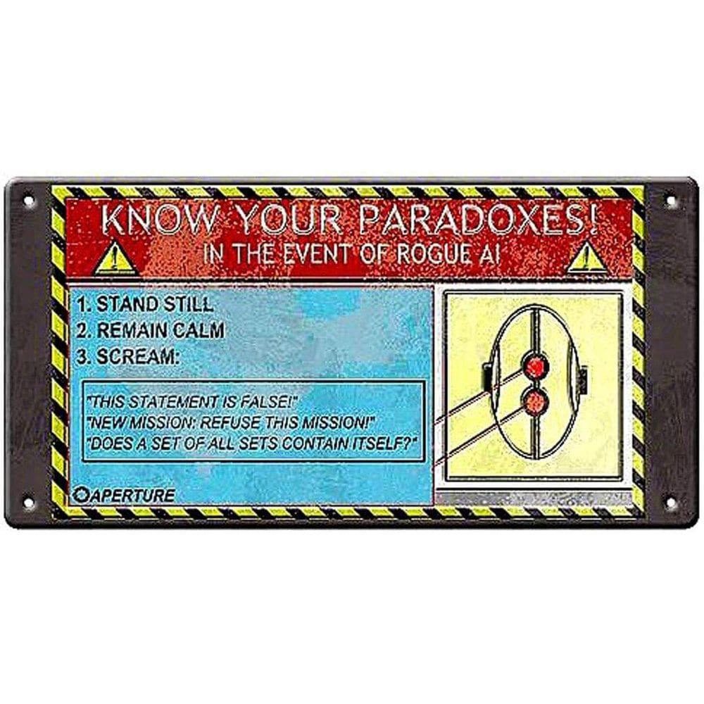 Placa de parede Portal 2 Paradox Tin [The Coop]