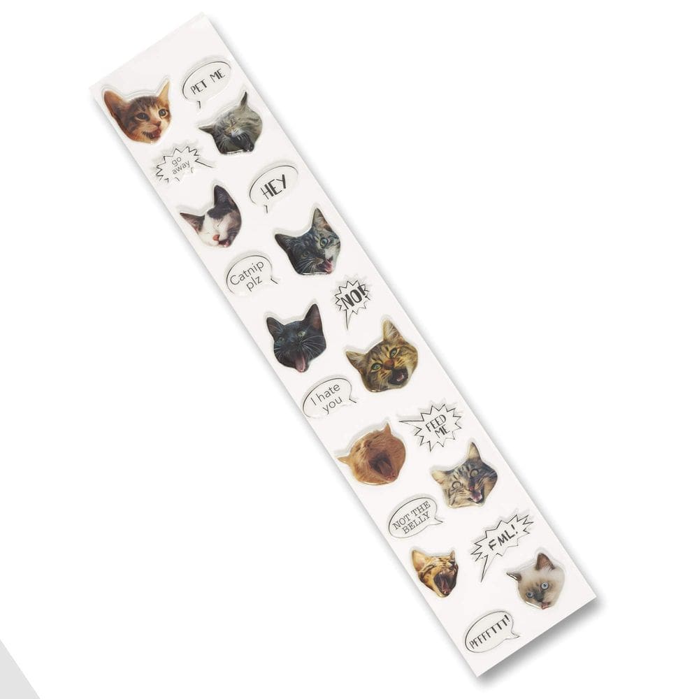 Adesivos Seven20 Puffy Adorable Cat para caderno e diário