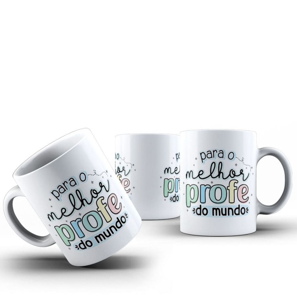 Caneca Dia Dos Professores Cerâmica Frase A Melhor Profe