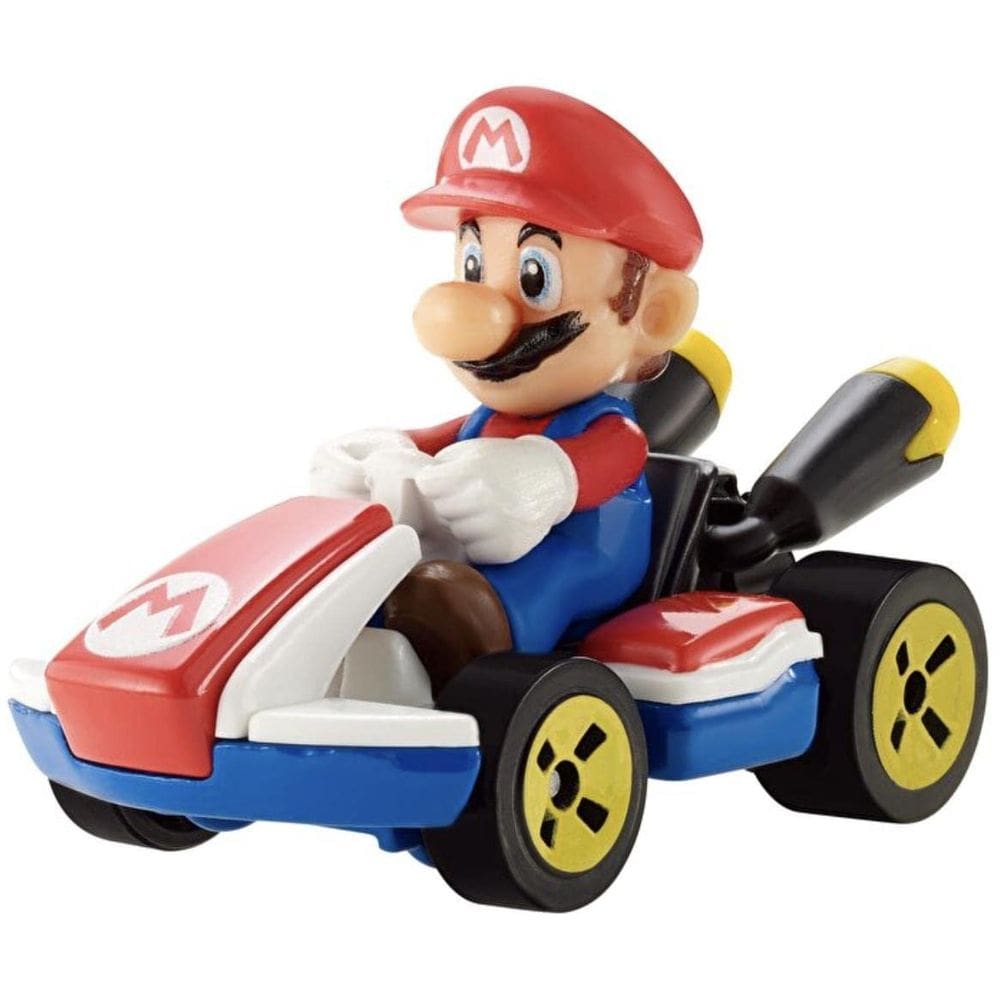 Brinquedo Hot Wheels GBG26 Mario Kart 1:64 Mario fundido sob pressão com kart