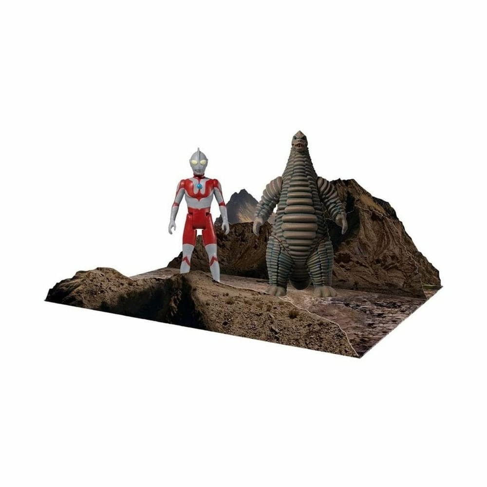 Conjunto de bonecos de ação Mezco Ultraman e Red King em PVC