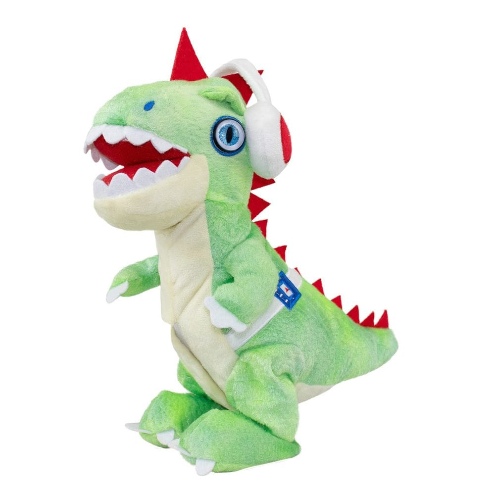 Brinquedo de pelúcia Eolo Party Pets Kids` DJ-rex The Electronic T-Rex
