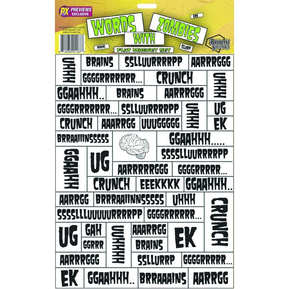 Conjunto magnético Spherewerx Words com zumbis Toy Zany