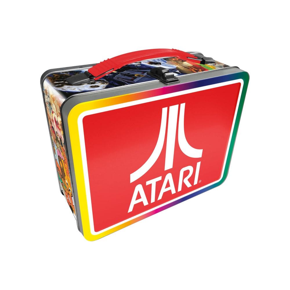 Caixa de armazenamento de lata AQUARIUS Atari Fun Box oficialmente licenciada