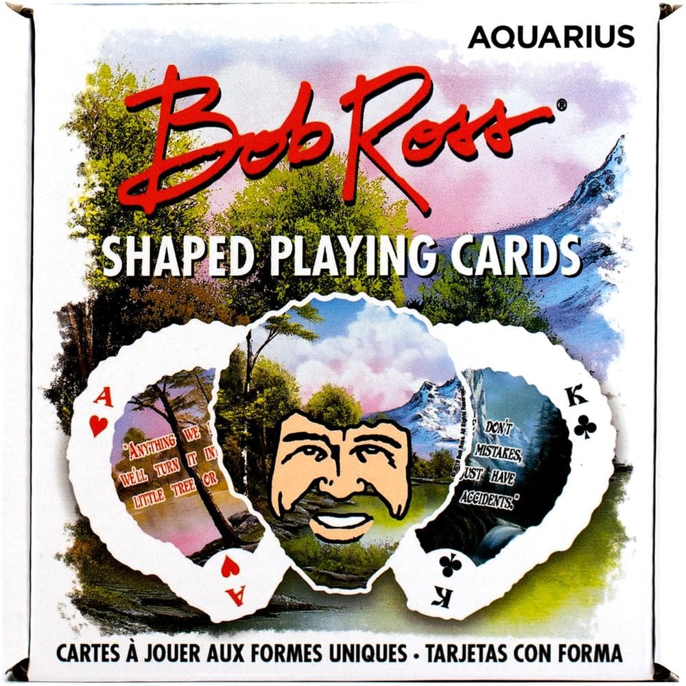 Baralho de cartas AQUARIUS Bob Ross em forma de baralho oficialmente licenciado