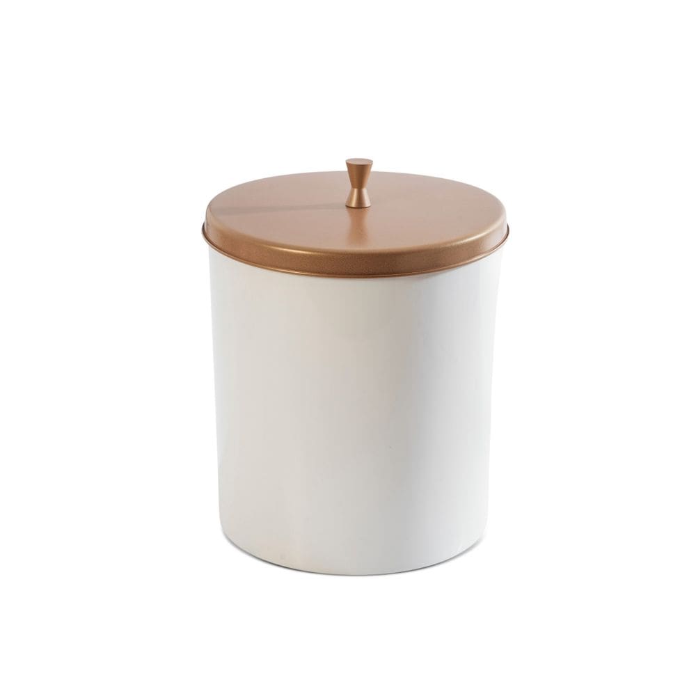 Lixeira com Aro Interno Banheiro Lavabo C/ Tampa 5L Forma