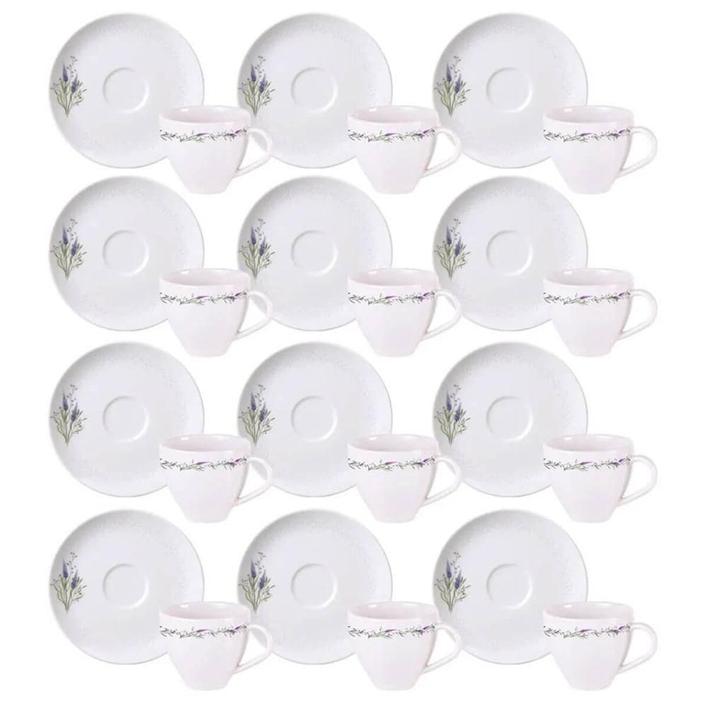 Conjunto 12 Xícaras de Porcelana com Pires 100ml Tramontina