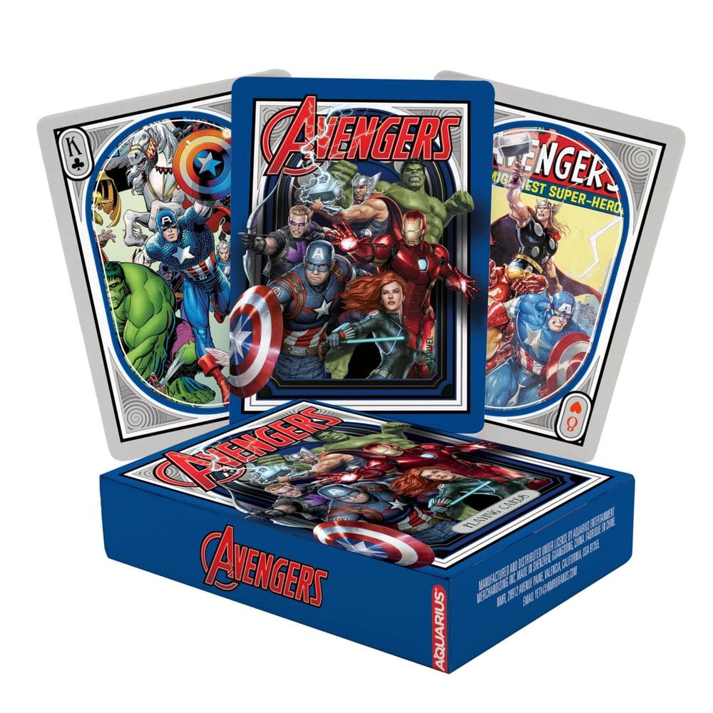 Baralho de cartas AQUARIUS Avengers Nouveau Deck oficialmente licenciado