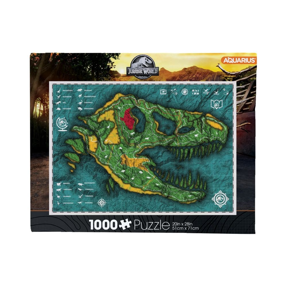 Puzzle AQUARIUS Jurassic World Map 1000 peças