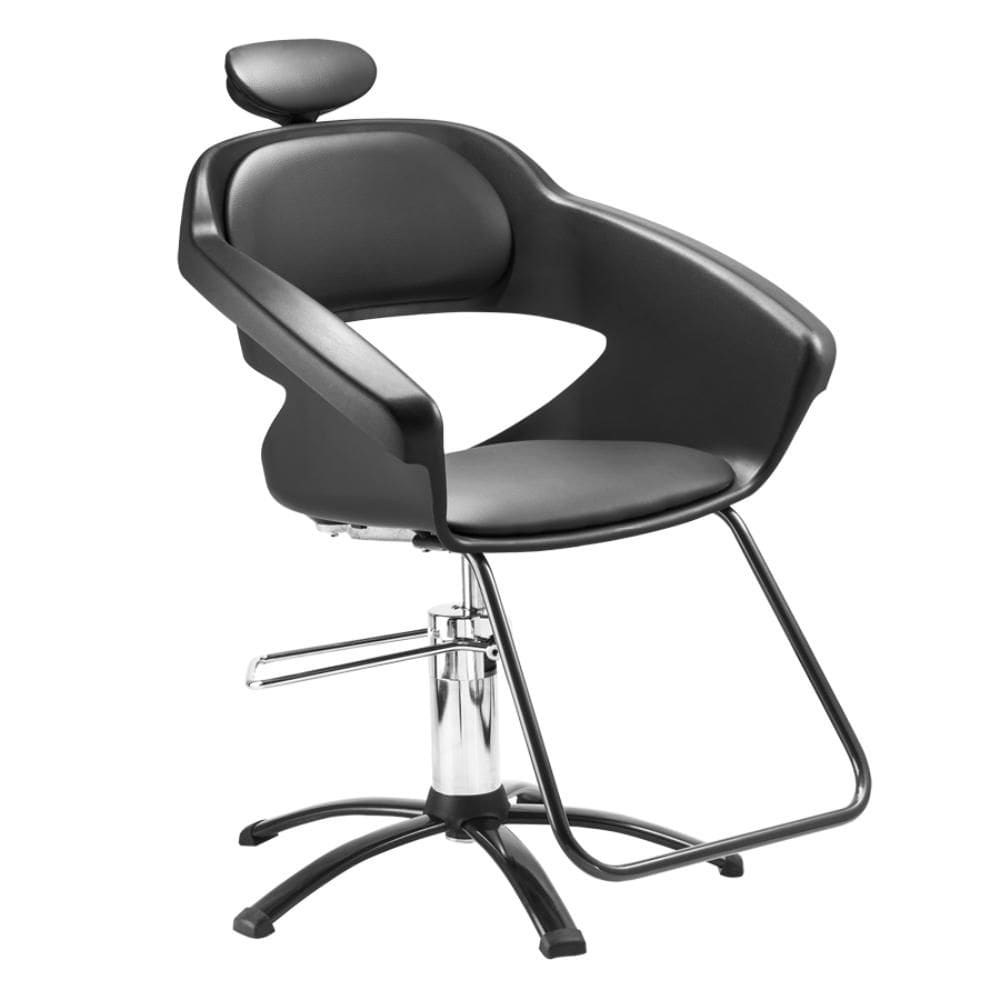 Cadeira de Cabeleireiro Hidráulica Dompel Primma Black Preto
