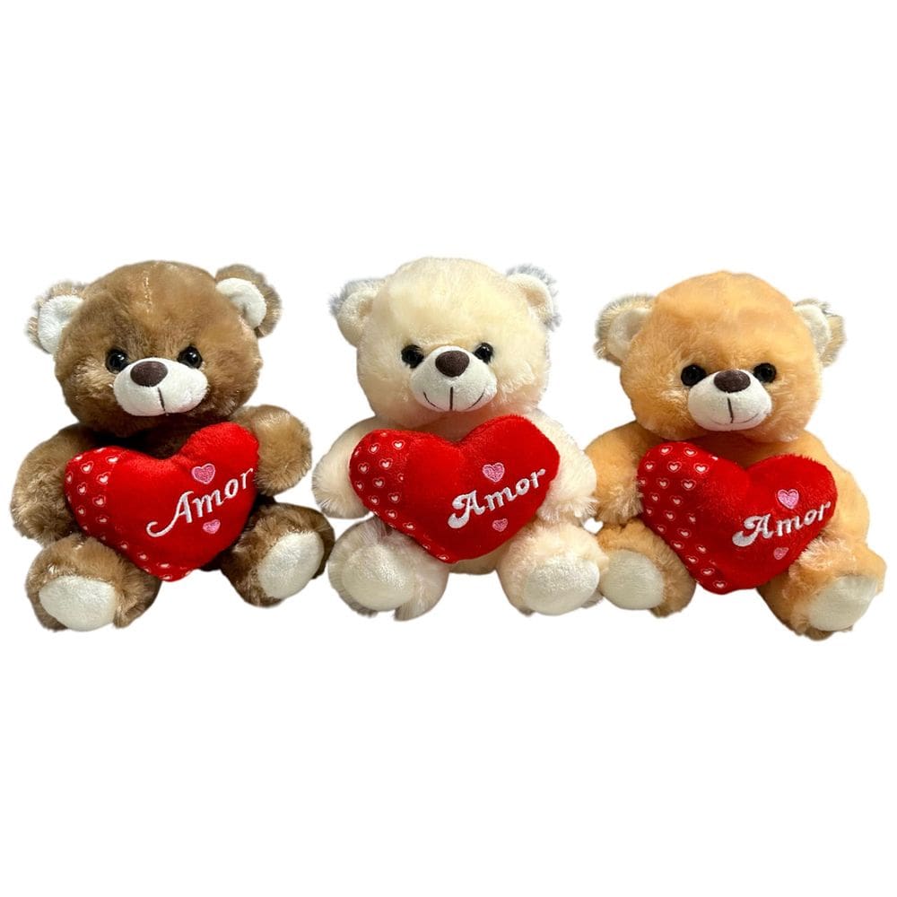 Urso De Pelúcia Com Coração Frase Amor Presente Romântico - 20cm
