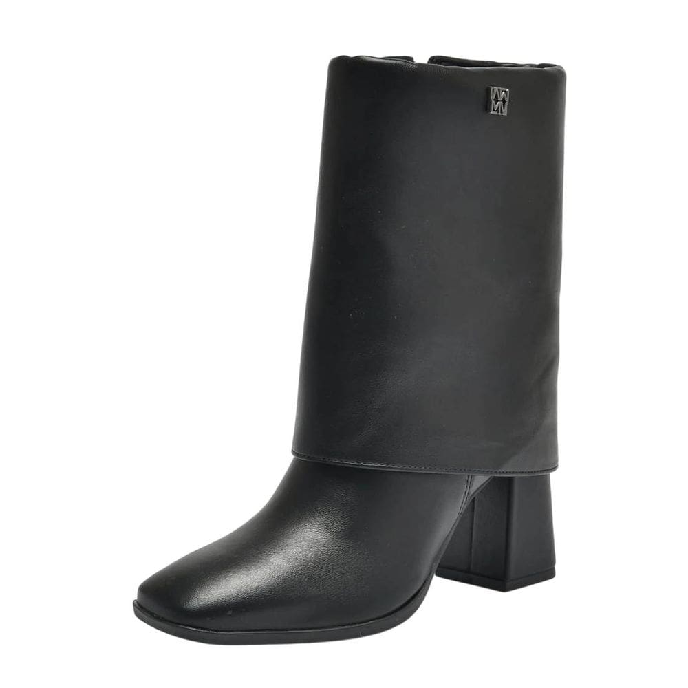 Bota Feminina Cano Médio Salto Bloco Elegante Via Marte