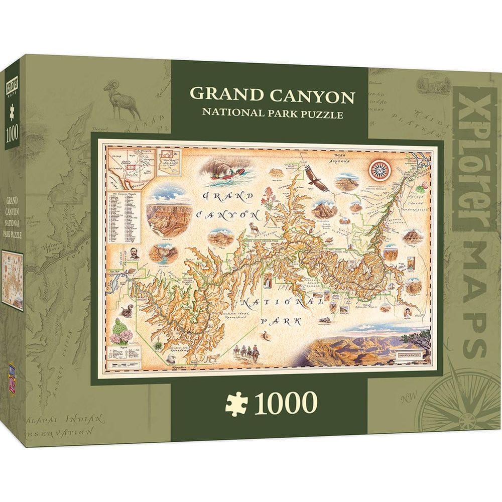 Puzzle MasterPieces | Coleção Xplorer Maps 1000 | Grand Canyon
