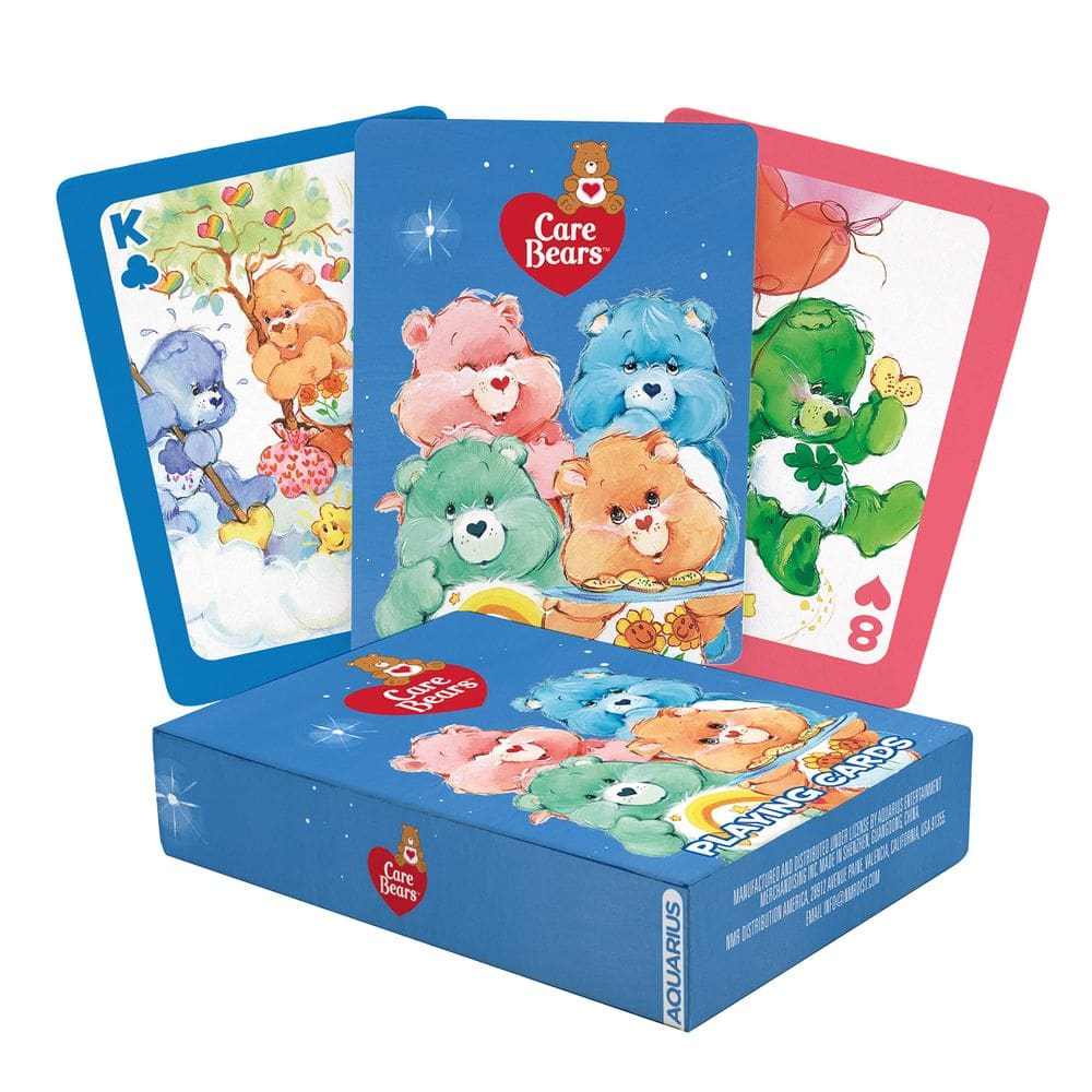 Baralho de cartas com o baralho temático AQUARIUS Care Bears oficialmente licenciado