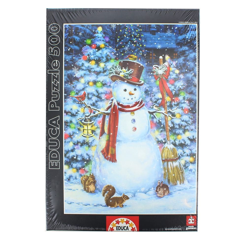 Puzzle Educa Snowman 500 peças com gráficos nítidos