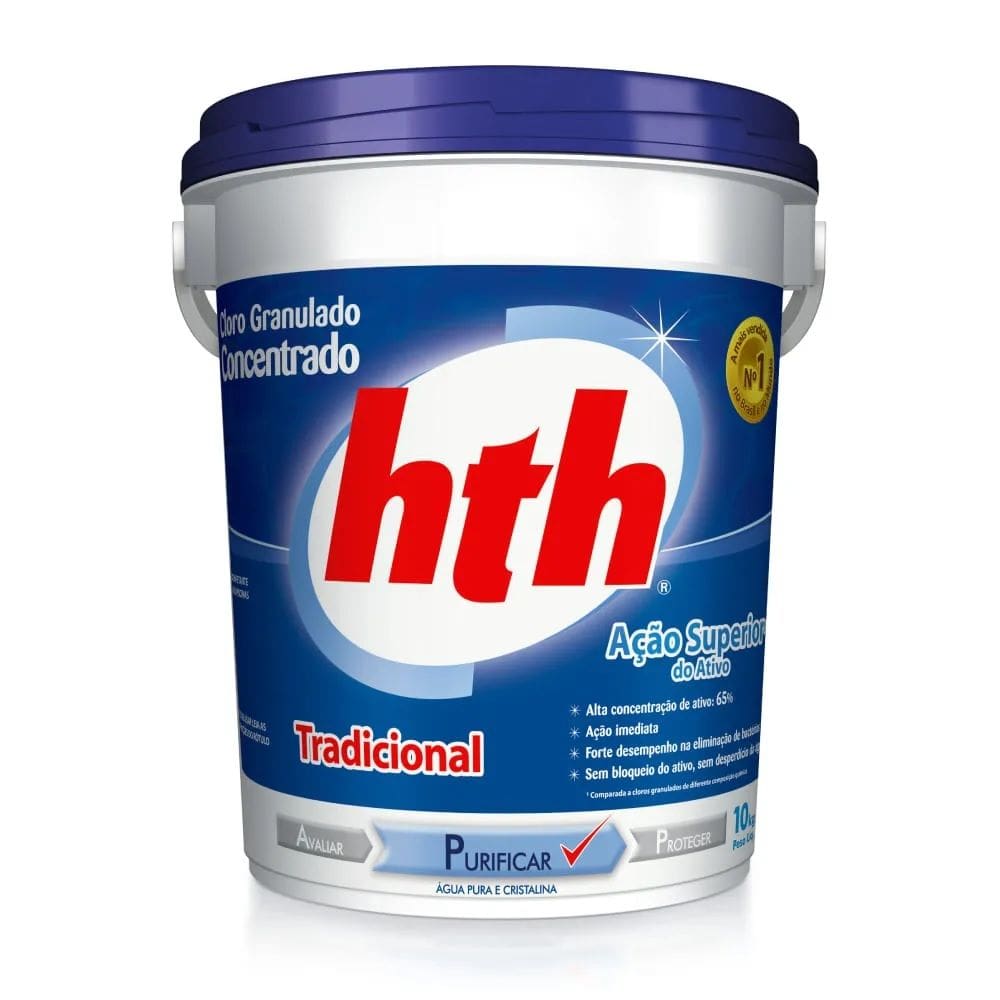 Hth Cloro Granulado Concentrado Tradicional Balde 10 Kg
