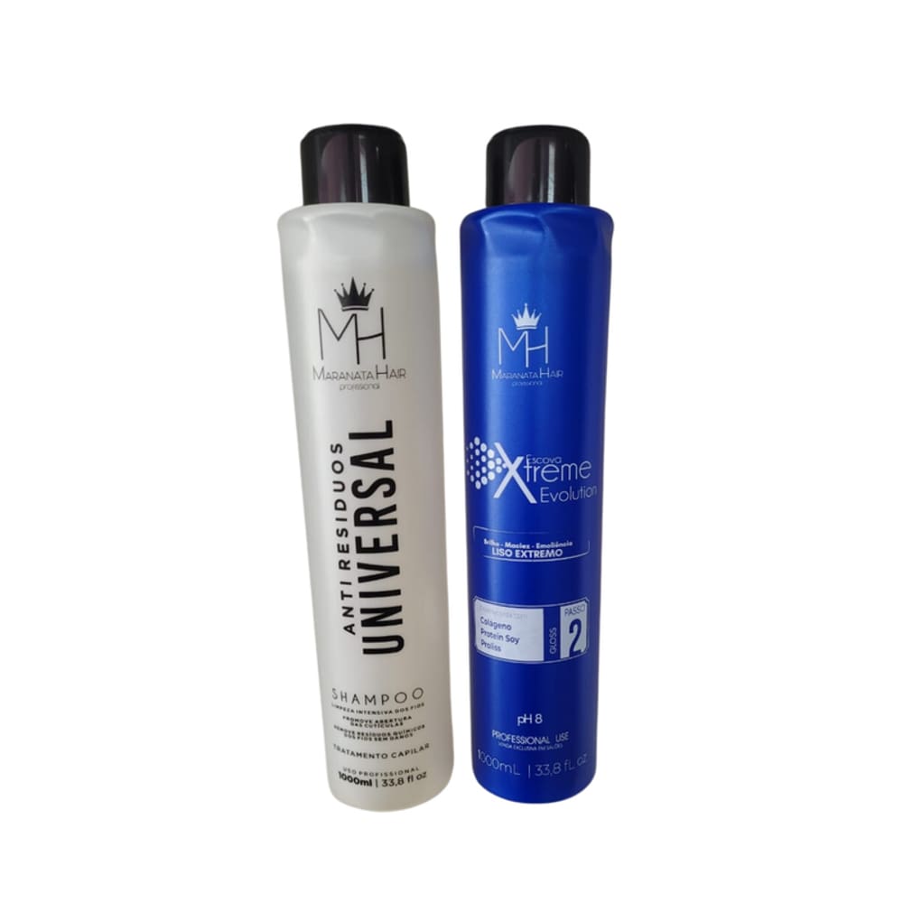Kit Escova Progressiva Extreme Evolution Maranata Hair 2x1L