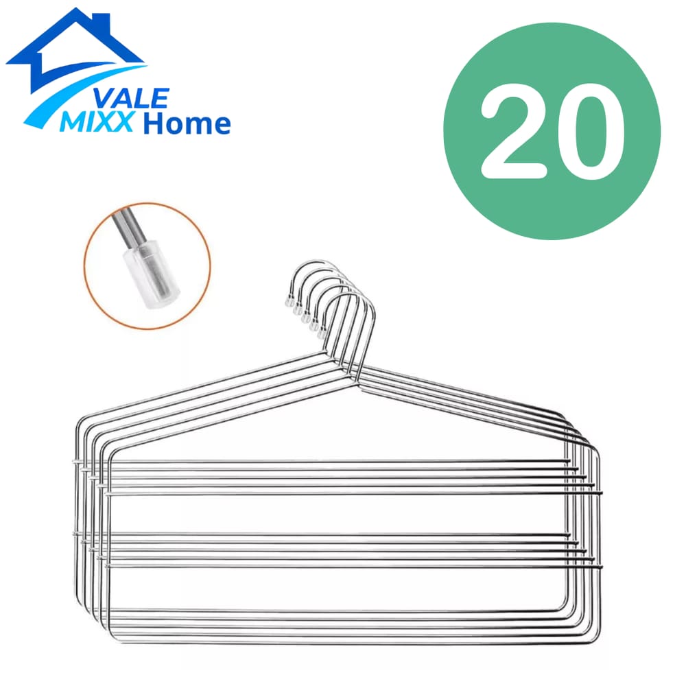 Kit Cabide Calça Triplo Aço Cromado Metal Calceiro Adulto