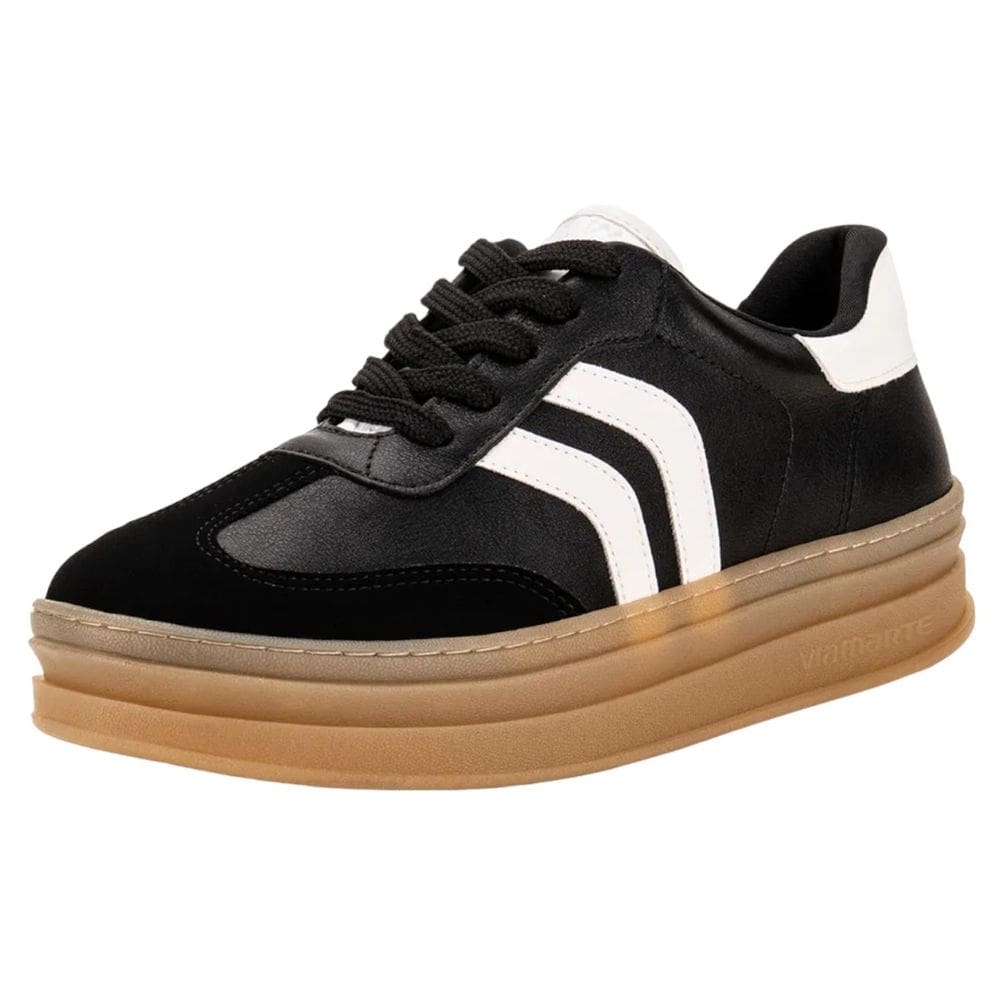 Tênis Feminino Flatform Casual Moderno Conforto Via Marte