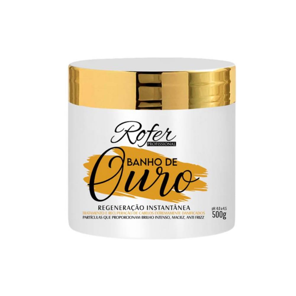 Máscara Restauradora Capilar Banho de Ouro 500g Rofer