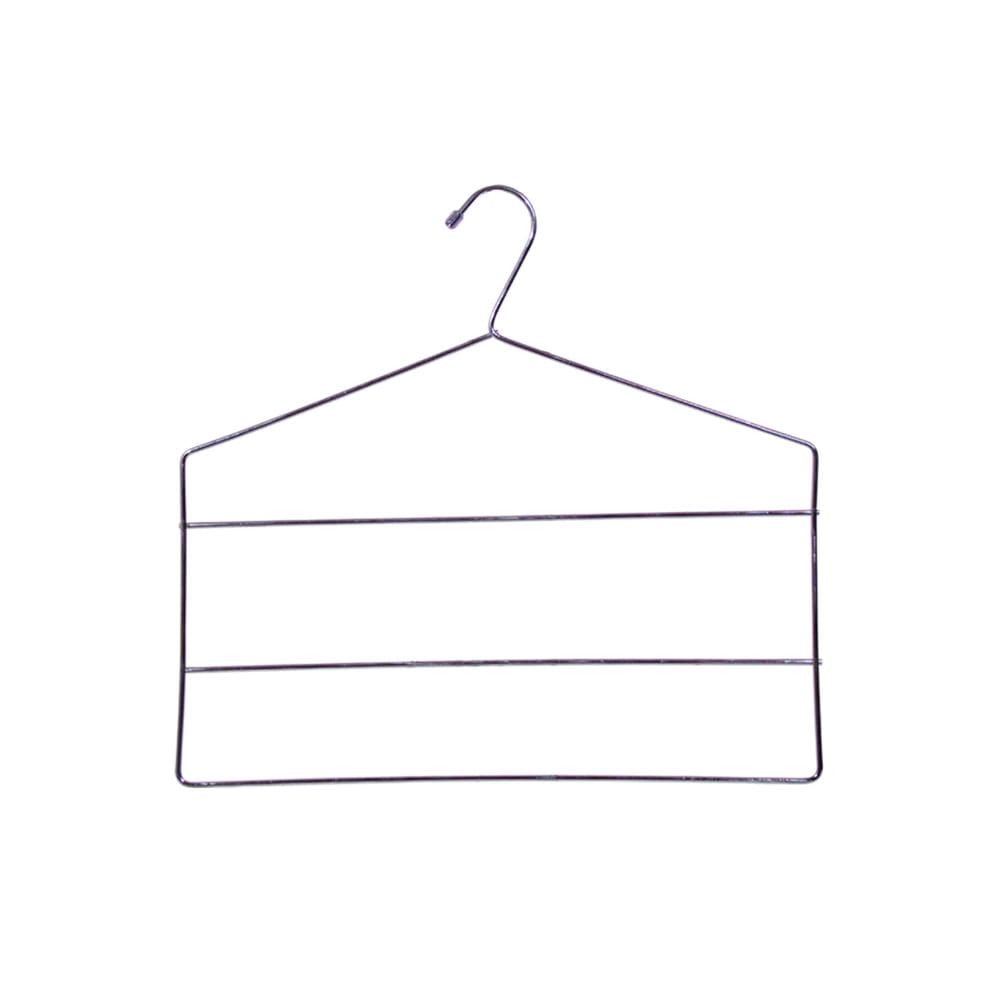 Cabide Calça Triplo Aço Cromado Metal Calceiro Adulto