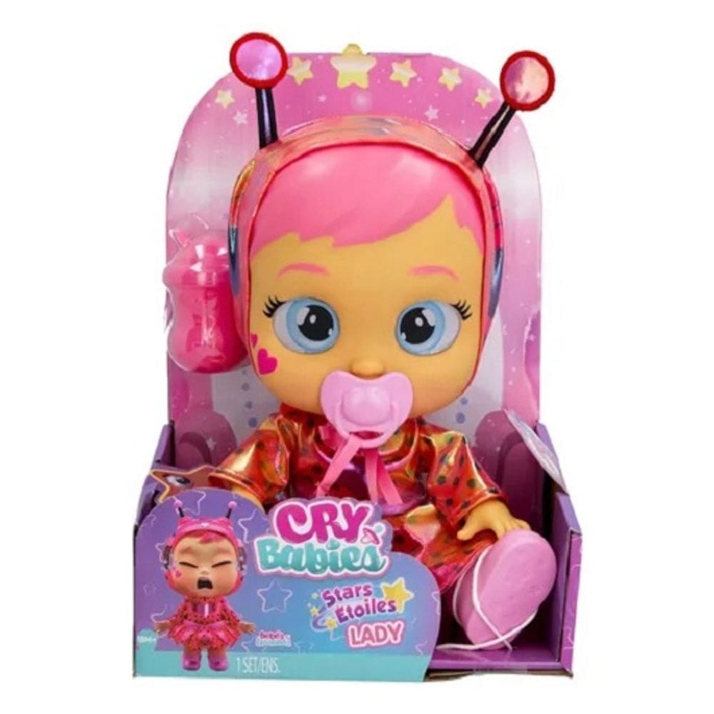 Boneca Cry Babies Stars Lady Chora C/ Sons e Lágrimas de Verdade - C/ Olhos Brilhantes - Multikids