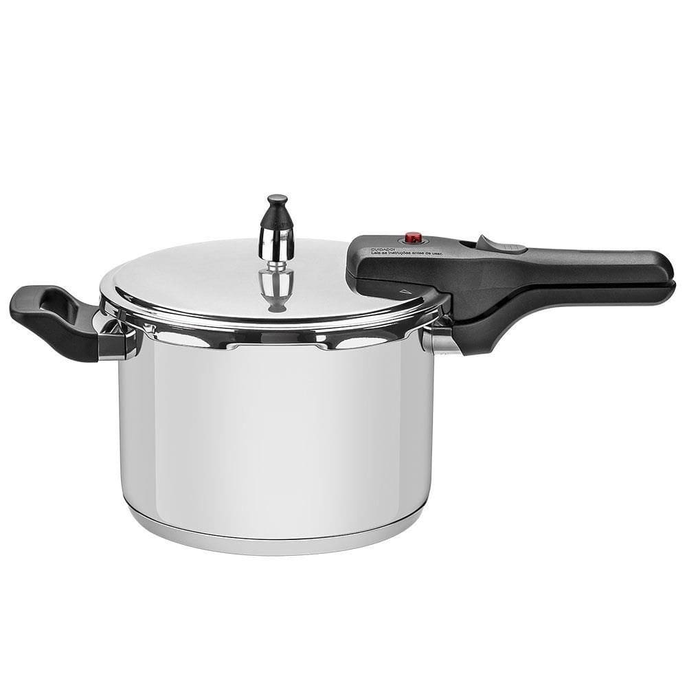 Panela de Pressão Tramontina Brava em Aço Inox com Fundo Triplo 20 cm 4,5 L 62416200