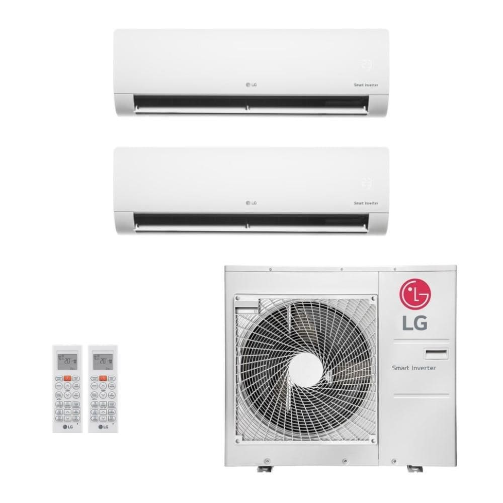 Ar-Condicionado Multi Split Inverter LG 30.000 (2x Evap HW 24.000) R-32 Quente/Frio 220V