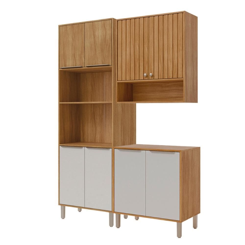 Armário de Cozinha Divina com Torre Quente 150 cm 8 Portas