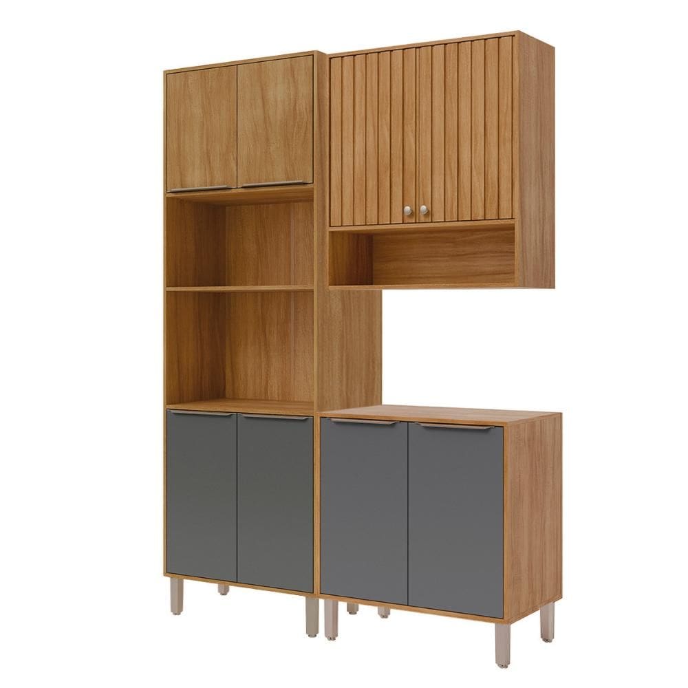 Armário de Cozinha Divina com Torre Quente 150 cm 8 Portas