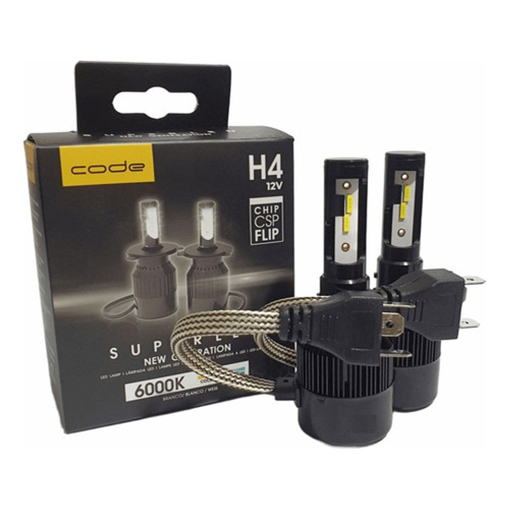 Kit Super Led Techone 12v H4 6000k Luz Branca Code
