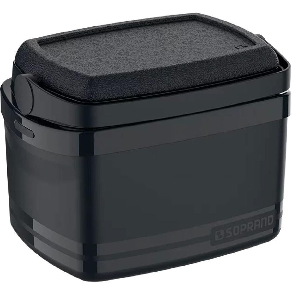 Caixa Térmica Soprano 5L Preta com Alça Retrátil Porta Copos Bebidas Geladas Camping Praia