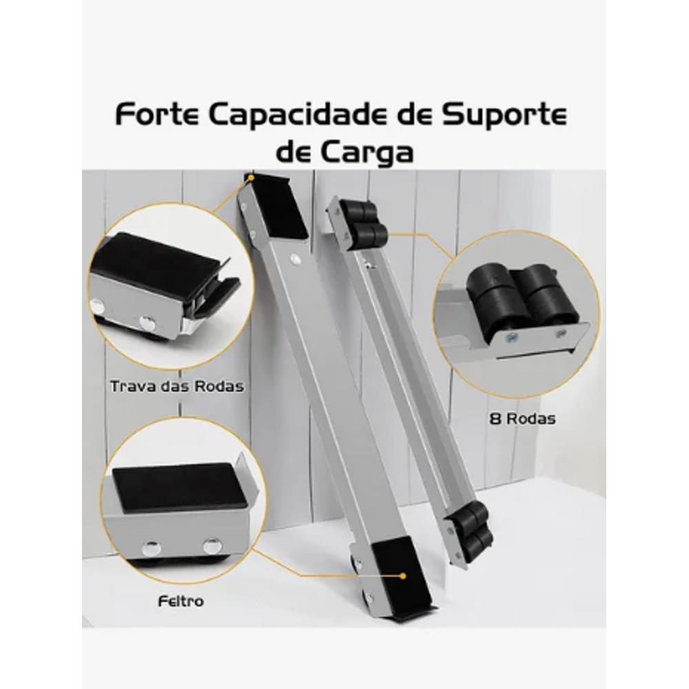 Suporte Com Rodinha Giratórias 360°