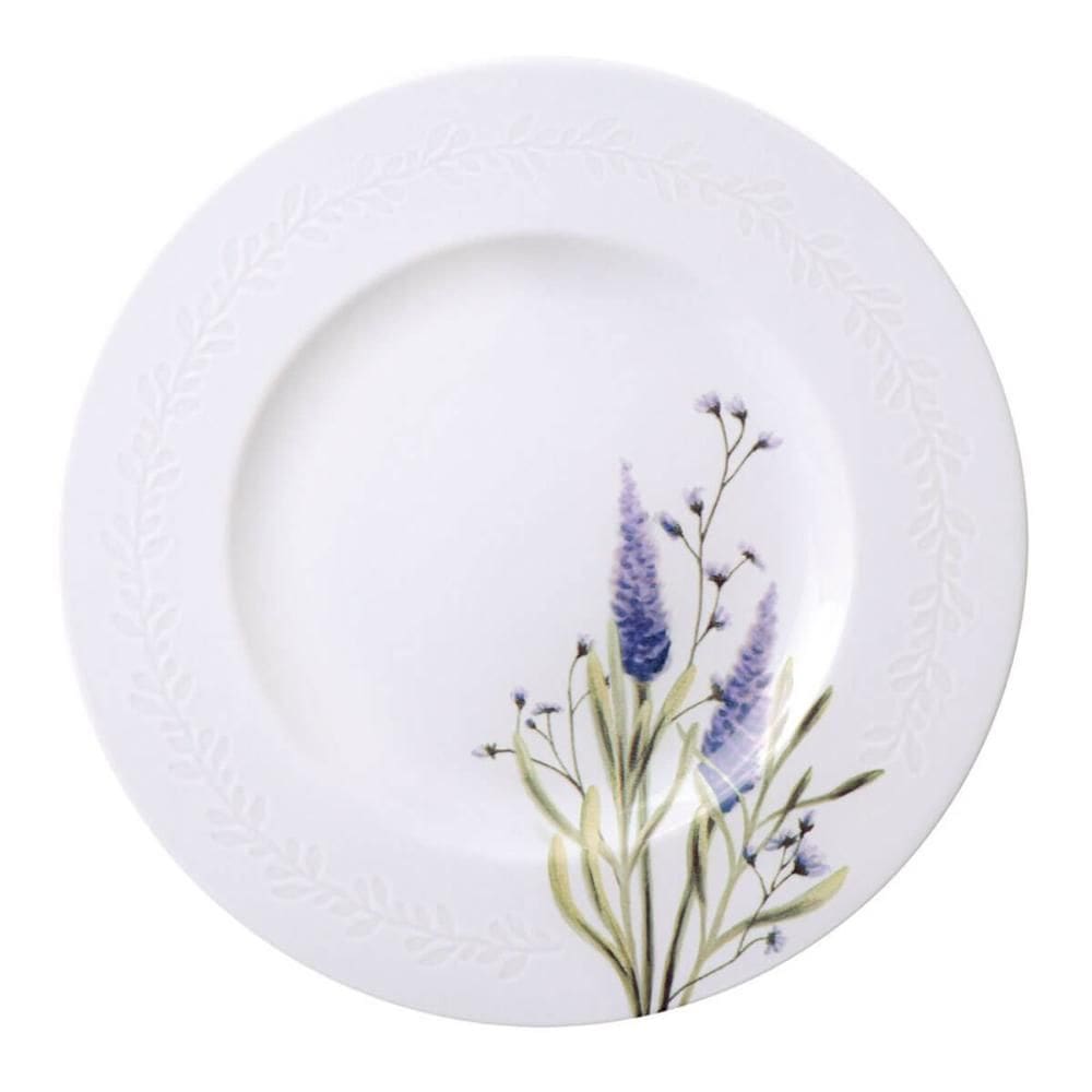 Prato Raso Porcelana Decorada 28cm Avulso Tramontina Lilla Mesa Posta Eventos