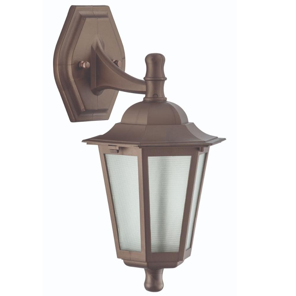 Arandela Marrom 24x18x37cm Luminária Parede Lâmpada E27 Bivolt Dital Grega