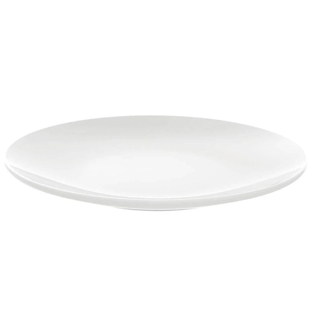 Kit 24 Pratos de Sobremesa Porcelana Tramontina Leonora 19cm Branco Restaurante Hotel
