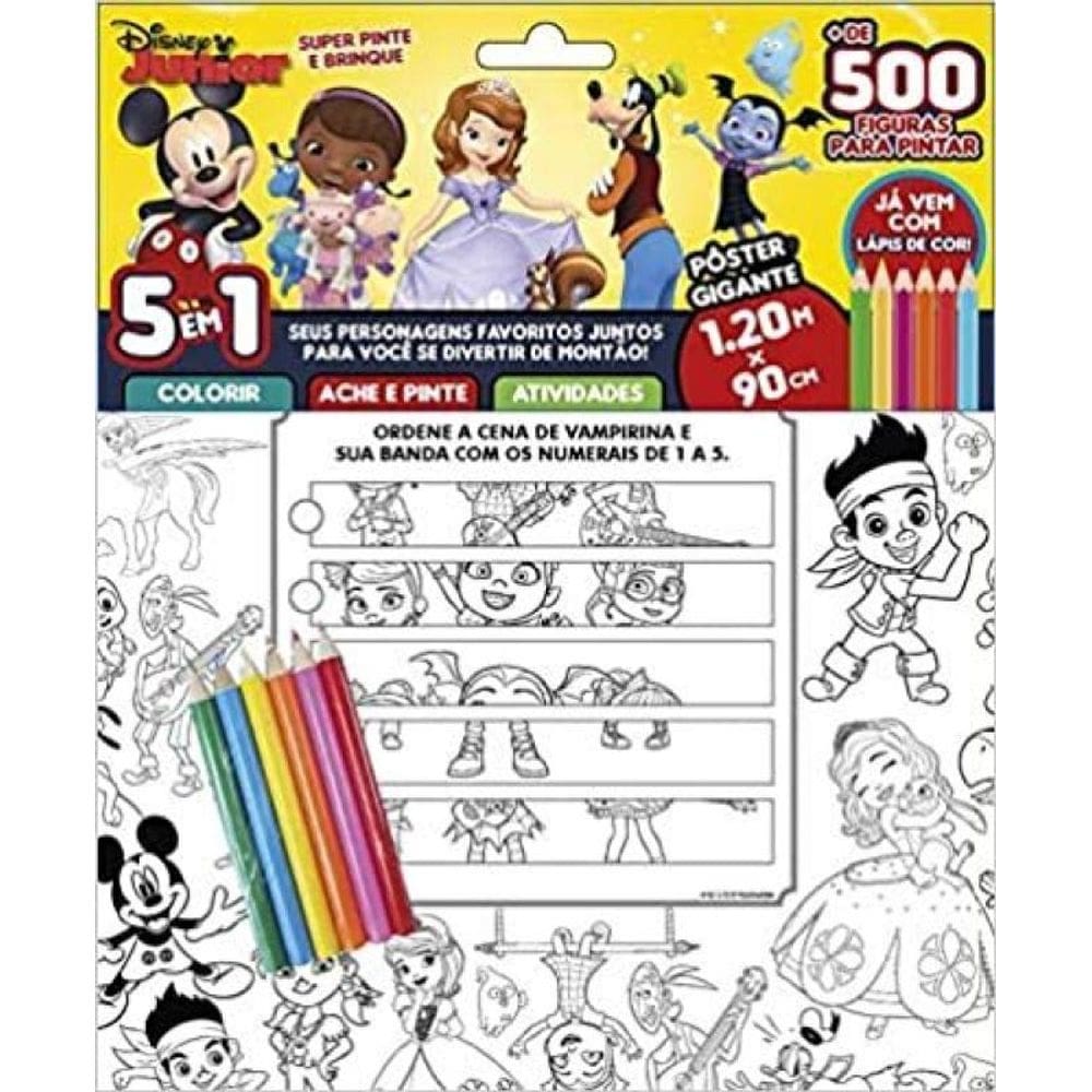 Disney Junior - Super Pinte E Brinque Pôster Gigante