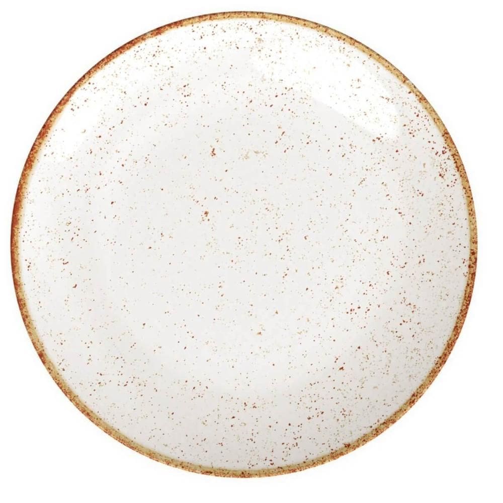 Kit 24 Pratos Rasos Tramontina Rústico Marrom Porcelana 28cm Eventos Restaurante
