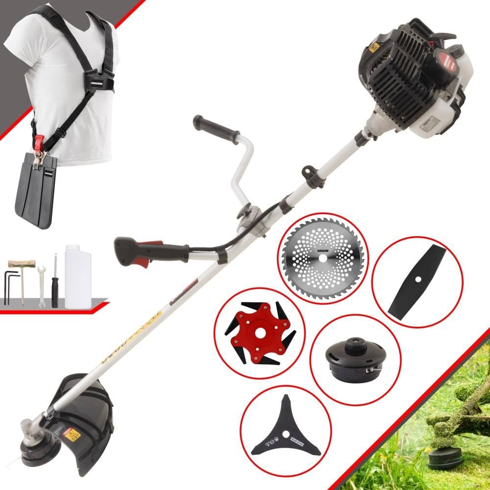 Roçadeira Kawashima KW52LE À Gasolina 2T 2,5HP 52cc Com Lâmina Facão + Lâmina 3 Pontas + Lâmina 6 Pontas + Lâmina 40 Dentes de Vídea + Carretel Nylon