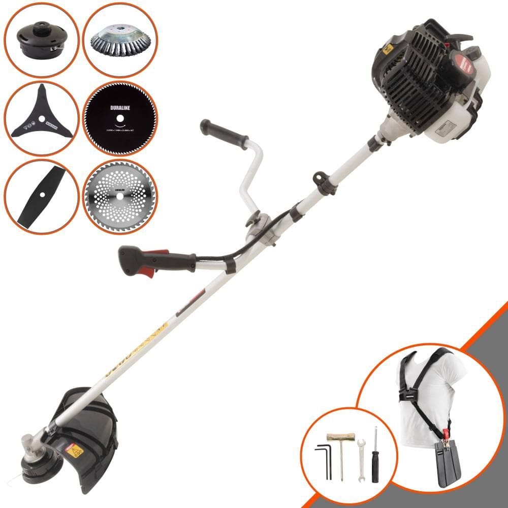 Máquina de Cortar Grama Lateral À Gasolina Kawashima KW52LE 52cc 2,5HP de Potência 10.000rpm Roçadeira Multifuncional Completa Com 6 Opções de Cortes