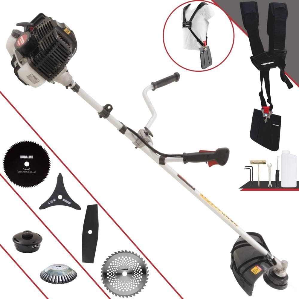 Roçadeira Profissional À Gasolina KW52LE Kawashima 52cc 10.000rpm 2,5HP Multifuncional Completa Com 6 Opções de Cortes Para Todos os Tipos de Trabalho