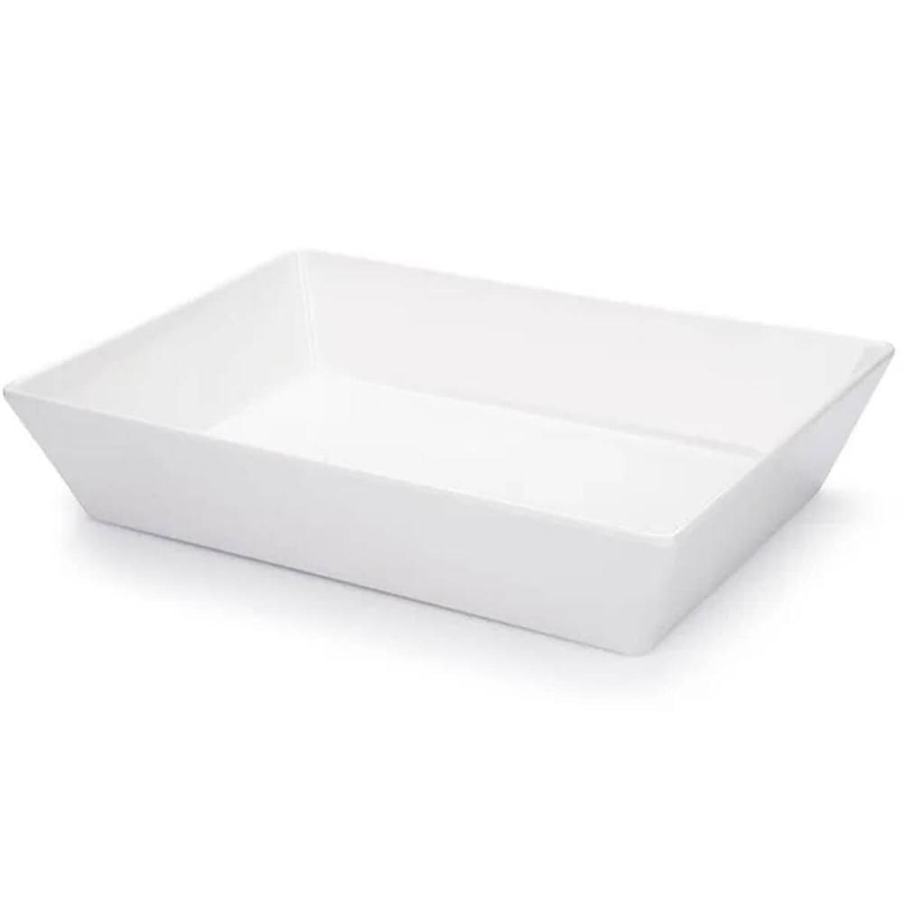 Travessa Melamina Branca 4L Profissional Servir Buffet Haus Concept Saladas Massas