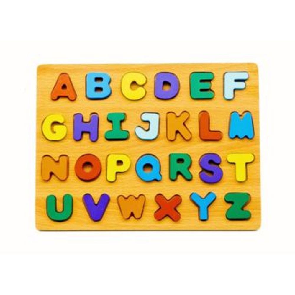Encaixe Divertido Letras Maiusculas Coloridas MDF Toymix Alfabeto Brinquedo Educativo Didatico