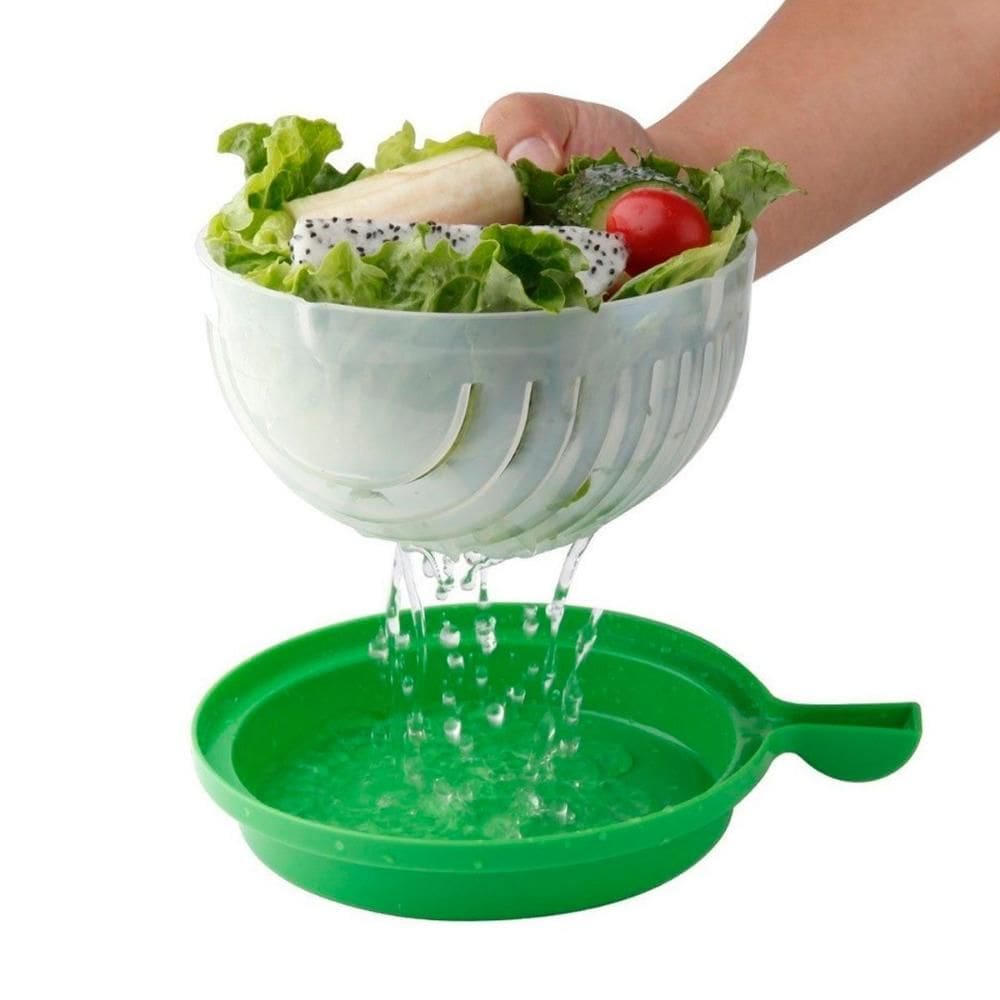 Cortador Escorredor 2 em 1 Fatia Salada Fruta Legumes Prana