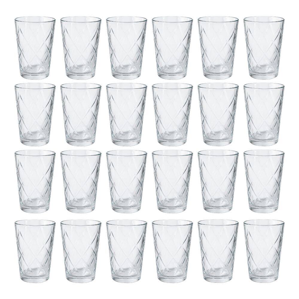 Kit 24 Copos Vidro Redondo Resistente 200ml Agua Suco VItamina