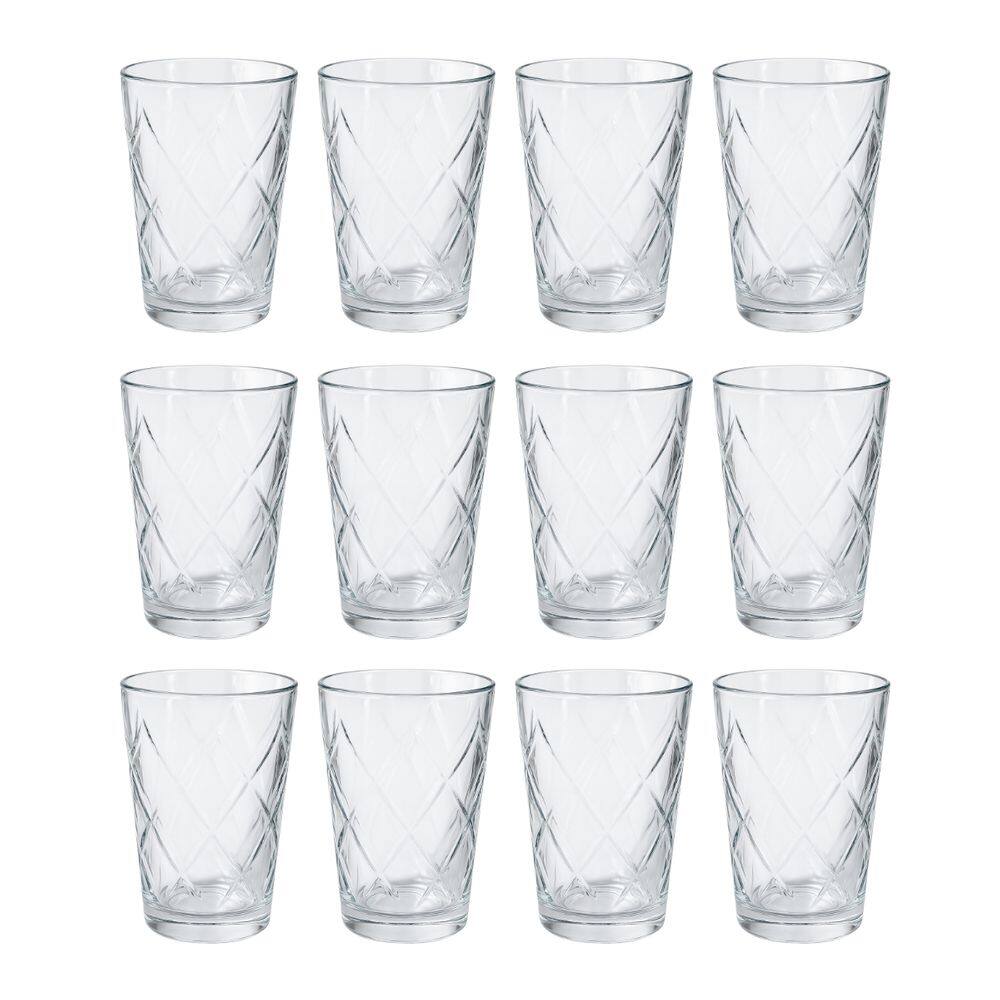 Kit 12 Copos Vidro Redondo Resistente 200ml Agua Suco VItamina