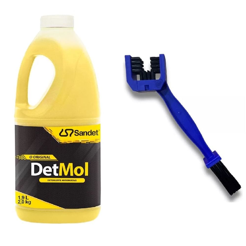 Detergente Shampoo Automotivo 1,9L Limpeza Pesada Det Mol + Escova Corrente