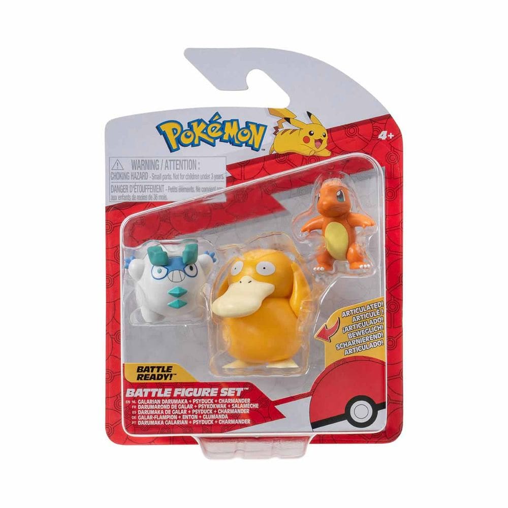 3 Bonecos Darumaka, Psyduck E Charmander - Pokémon