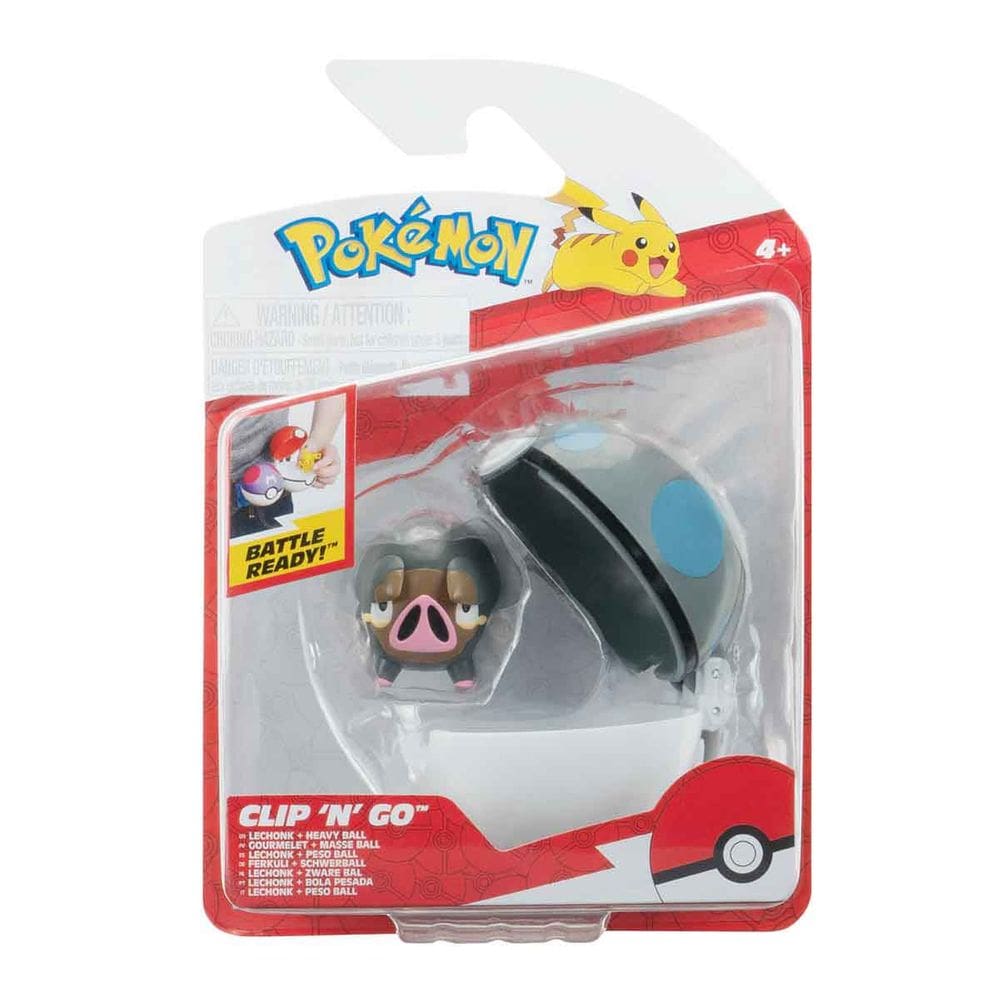 Boneco Lechonk Com Pokébola Heavy - Pokémon